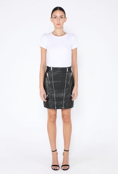 Saint Laurent 2013 Leather Zip Mini Skirt - 1