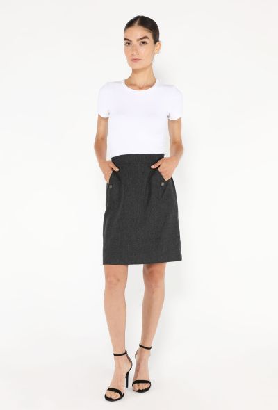 Chanel F/W 1994 High-Waisted 'CC' Skirt - 1 Chanel F/W 1994 High-Waisted 'CC' Skirt - 1