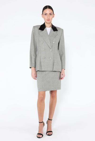 Givenchy '80s Pinstripe Skirt Suit - 1