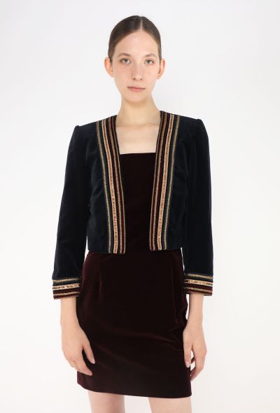 Louis Féraud Embellished Velvet Ensemble - 1 Louis Féraud Embellished Velvet Ensemble - 1