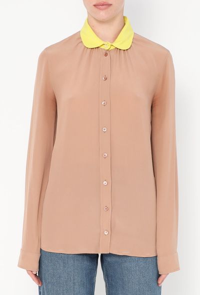Gucci Resort 2012 Bicolor Silk Blouse - 1 Gucci Resort 2012 Bicolor Silk Blouse - 1