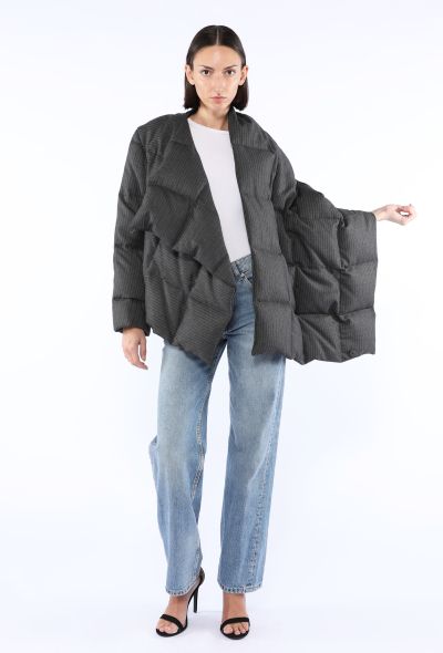 Dries Van Noten Pinstripe Quilted Wrap Coat, F/W 2019 - 1