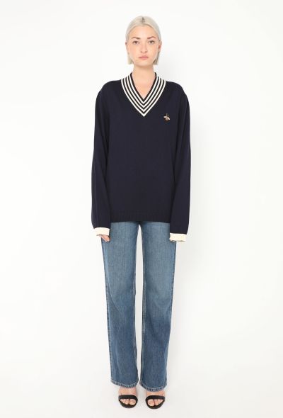 Gucci Marinière Trim Collegiate Sweater - 2 Gucci Marinière Trim Collegiate Sweater - 2