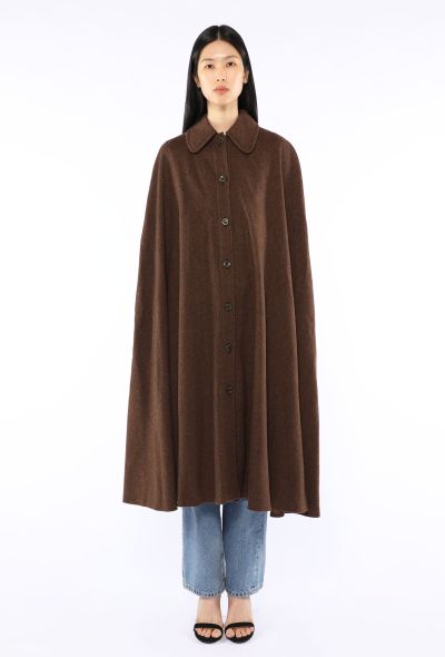 Saint Laurent Woven Wool Twill Cape, 1970s - 1