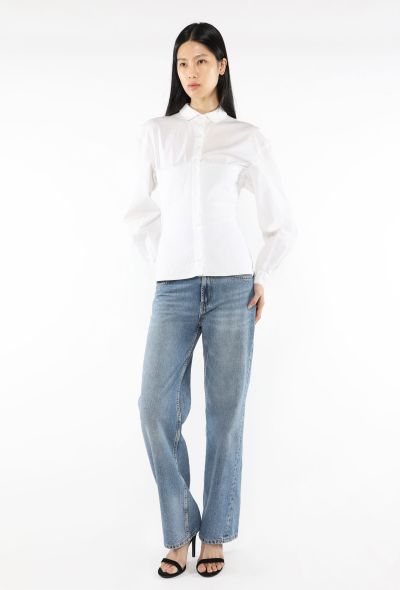 Claude Montana Corseted Poplin Button Down, 1980s - 2