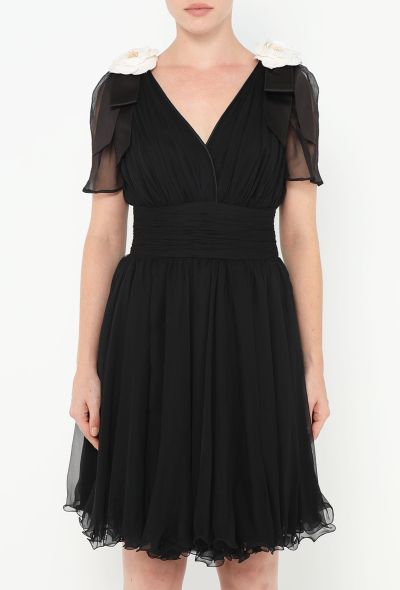 Gathered Chiffon Camélia Dress - 2 Gathered Chiffon Camélia Dress - 2
