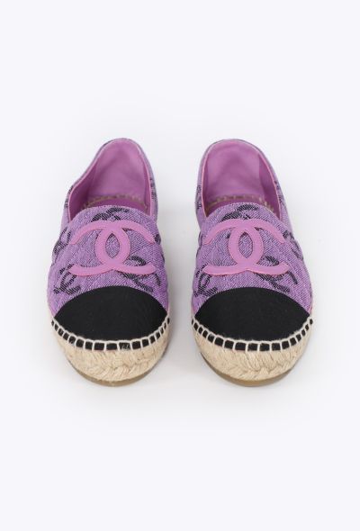 Chanel 2022 Denim Logo Espadrille Flats - 2