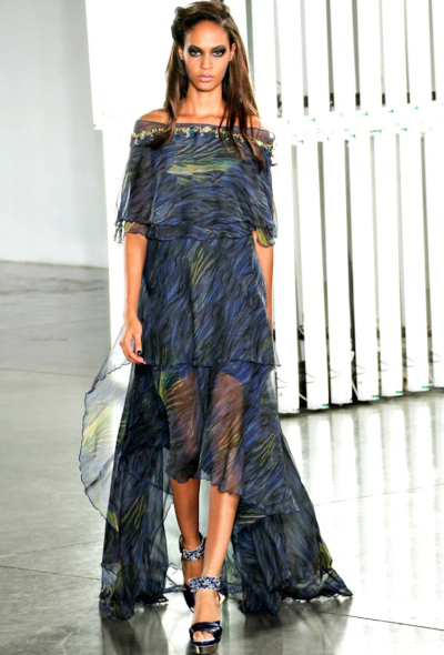                                         S/S 2012 Van Gogh Silk Dress-2