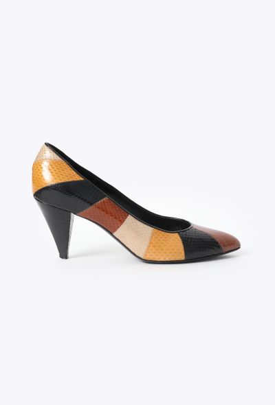 Céline 2020 Colorblock Python Pumps - 1