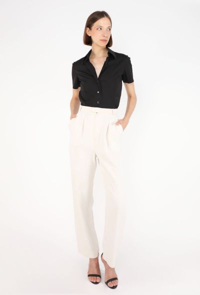 Saint Laurent Pleated Linen Trousers, 1980s - 2