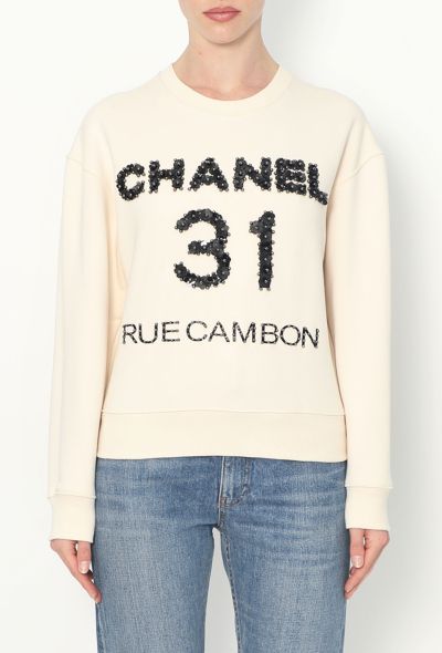 Chanel Pre-Fall 2020 Camélia Embellished Pullover - 1