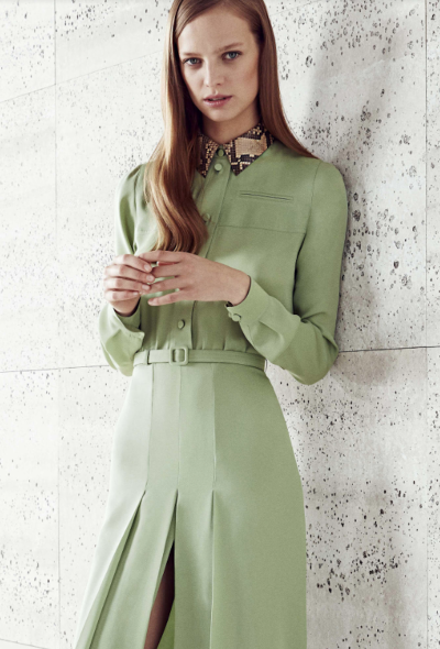 Gucci Resort 2015 Python Collar Silk Dress - 2