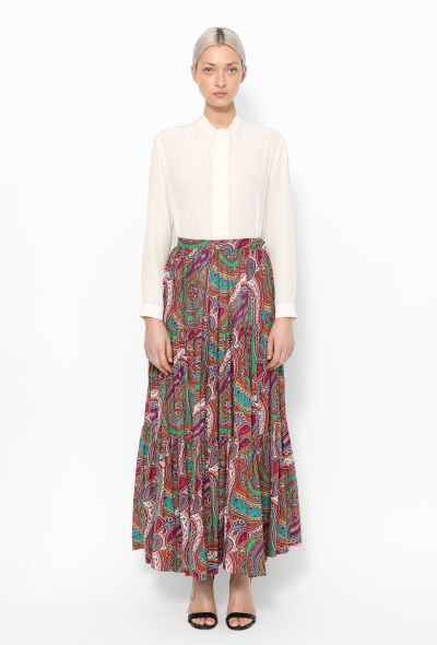                             COLLECTOR F/W 1977 Ruffled Paisley Skirt - 1