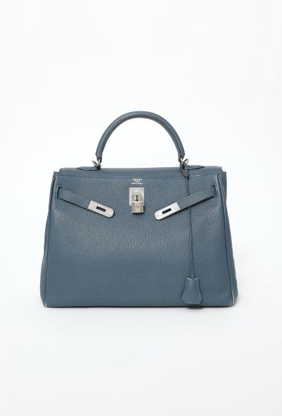 Hermès Blue Clémence Kelly Retourné 35 - 2