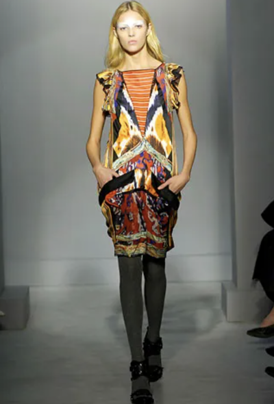                             Iconic F/W 2007 Ikat Silk Dress - 2