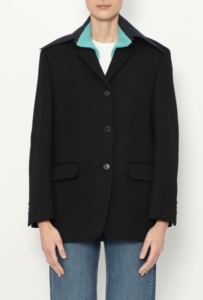Prada F/W 2023 Layered Collar Gabardine Blazer - 1 Prada F/W 2023 Layered Collar Gabardine Blazer - 1