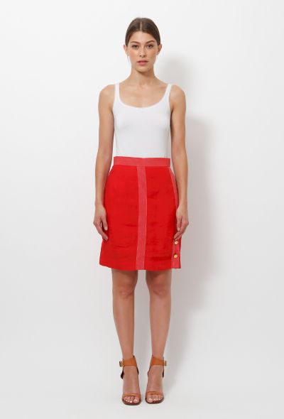                                         '80s Linen Skirt -1