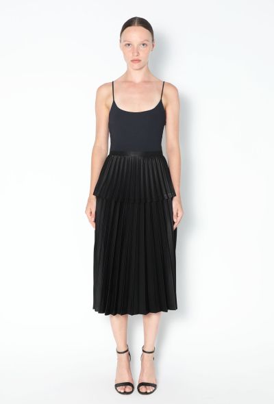 Noir Tiered Pleated Skirt - 1