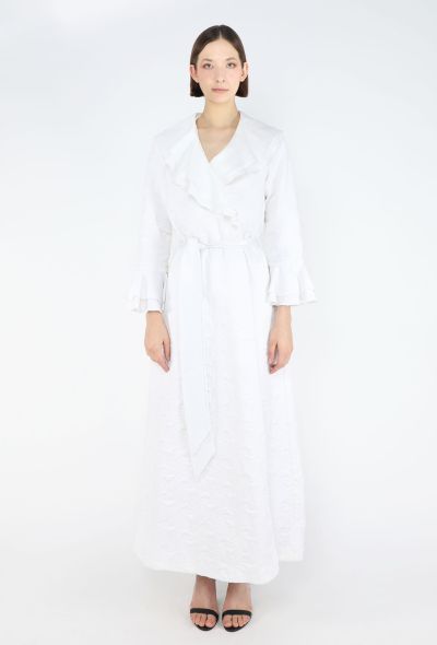 Dior Vintage Ruffled Jacquard Night Gown - 1