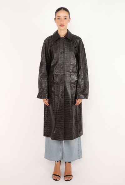 Toteme Croco Embossed Lambskin Coat, 2023 - 2