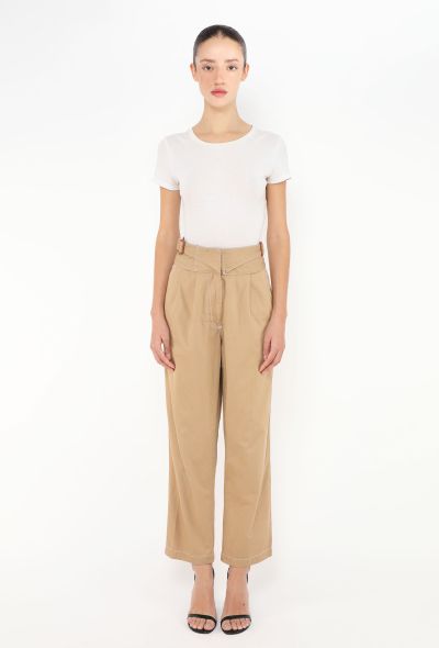 Loewe 2022 Buckled Cotton Trousers - 2
