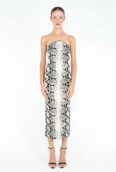 Khaite 2023 Roccia Snake Print Bodycon Dress - 1