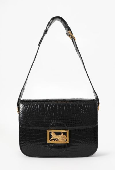 Céline Vintage Crocodile Calèche Bag - 1
