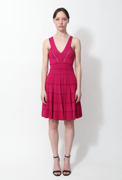                                         2011 Flared Cut-Out Knit Dress-1