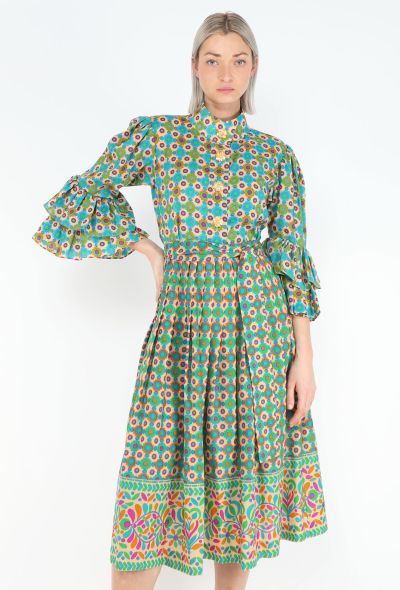 Saint Laurent Rare F/W 1990 Graphic Peasant Ensemble - 1