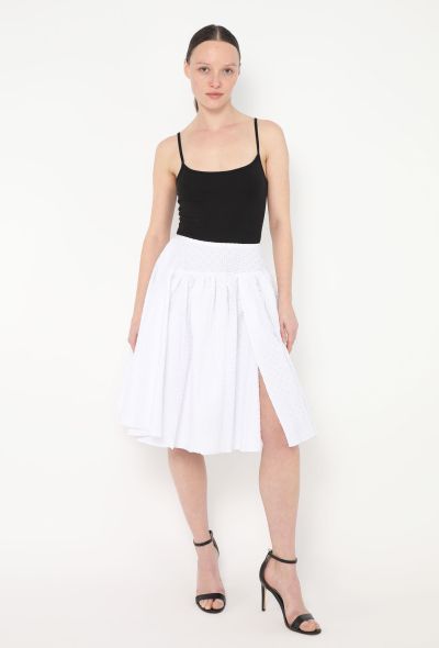 Alaïa Piqué Pleated Skater Skirt - 1 Alaïa Piqué Pleated Skater Skirt - 1