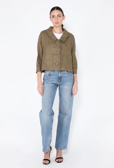 Chloé 2006 Cropped Linen Jacket - 2