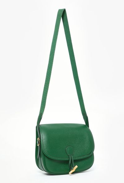 Hermès Vintage Green Bamboo Duffle Bag - 2 Hermès Vintage Green Bamboo Duffle Bag - 2