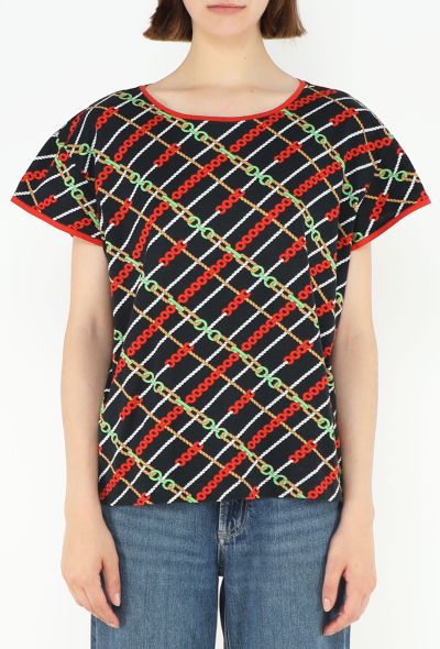 Céline Vintage Cotton Chainlink T-Shirt - 1