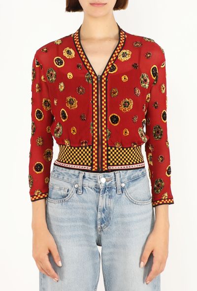 Jean Paul Gaultier Embroidered Chiffon Top, 2001 - 1