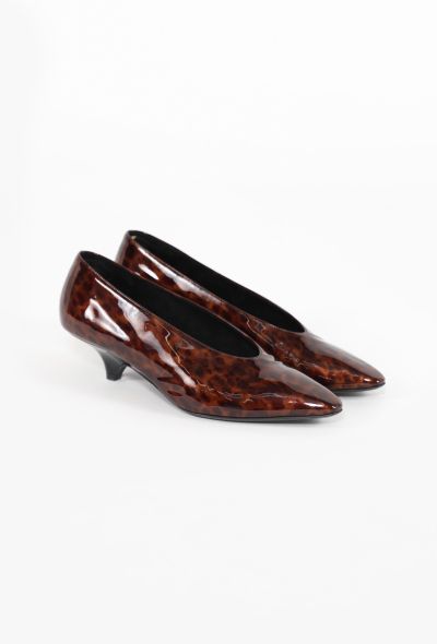 Loro Piana 2023 Patent Calfskin Rebecca Pump - 2
