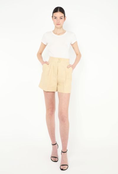 Chanel Early '90s Linen 'CC' Shorts - 2