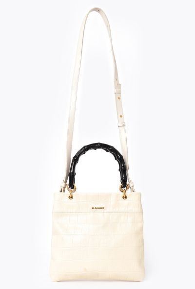 Jil Sander Embossed Mini Tote Bag - 2 Jil Sander Embossed Mini Tote Bag - 2