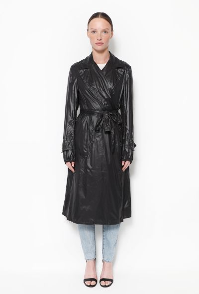                             Belted Nylon Trench - 1