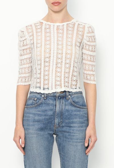 Antique 1920s Crochet Cotton Top - 1 Antique 1920s Crochet Cotton Top - 1