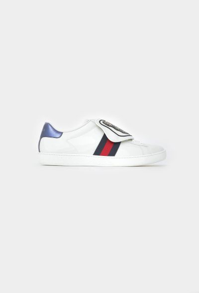 Gucci Embellished Ace Cat Sneakers - 2 Gucci Embellished Ace Cat Sneakers - 2