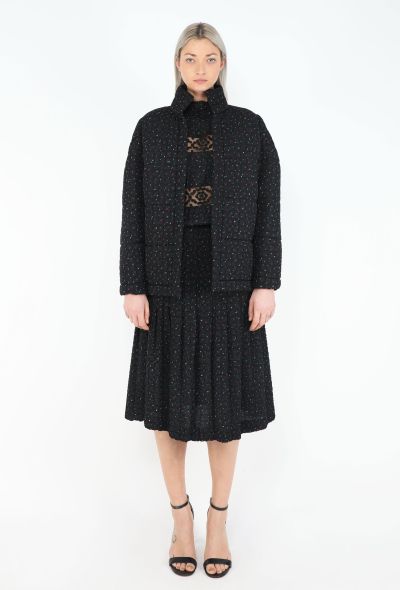 Chloé RARE Fall 1996 Printed Lace Dress Ensemble - 1