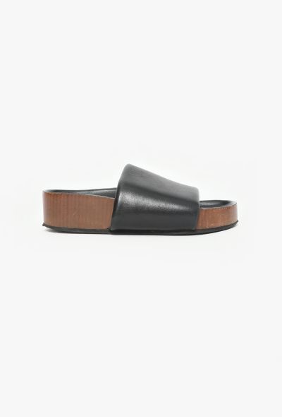 Céline 2014 Platform Wooden Slides - 1 Céline 2014 Platform Wooden Slides - 1