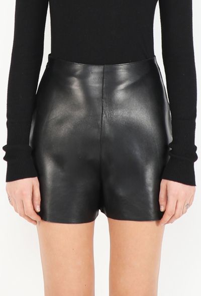 Céline 2020 Lambskin High-Waisted Shorts - 2