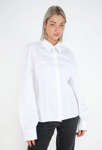 Alexander McQueen Bustier Seam Poplin Shirt - 1