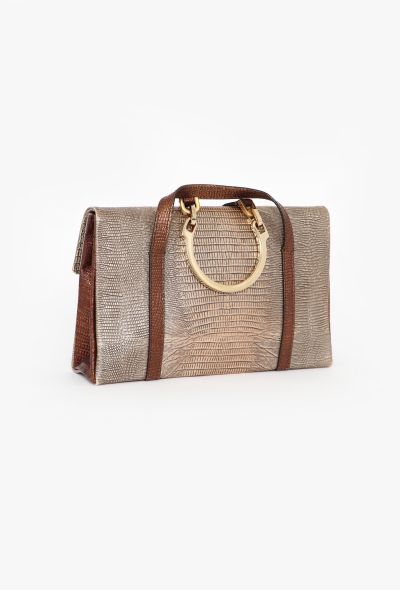 Escada Lizard Embossed Clutch - 2 Escada Lizard Embossed Clutch - 2