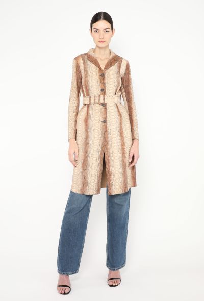 Prada RARE S/S 2004 Python Belted Trench - 1