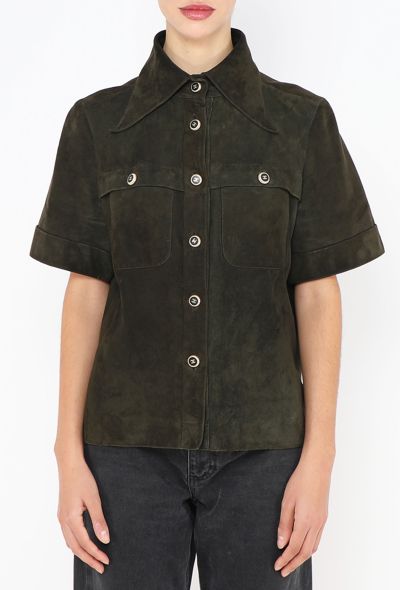 Chanel S/S 2015 Suede 'Votez Coco' Overshirt - 1 Chanel S/S 2015 Suede 'Votez Coco' Overshirt - 1