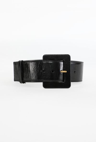 Saint Laurent Patent Leather Buckle Belt - 1