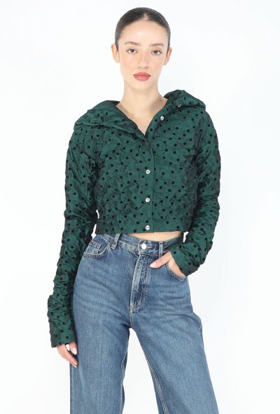 Romeo Gigli Early '90s Polka Dot Ruched Top - 1