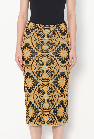 Graphic Intarsia Knit Skirt - 2 Graphic Intarsia Knit Skirt - 2